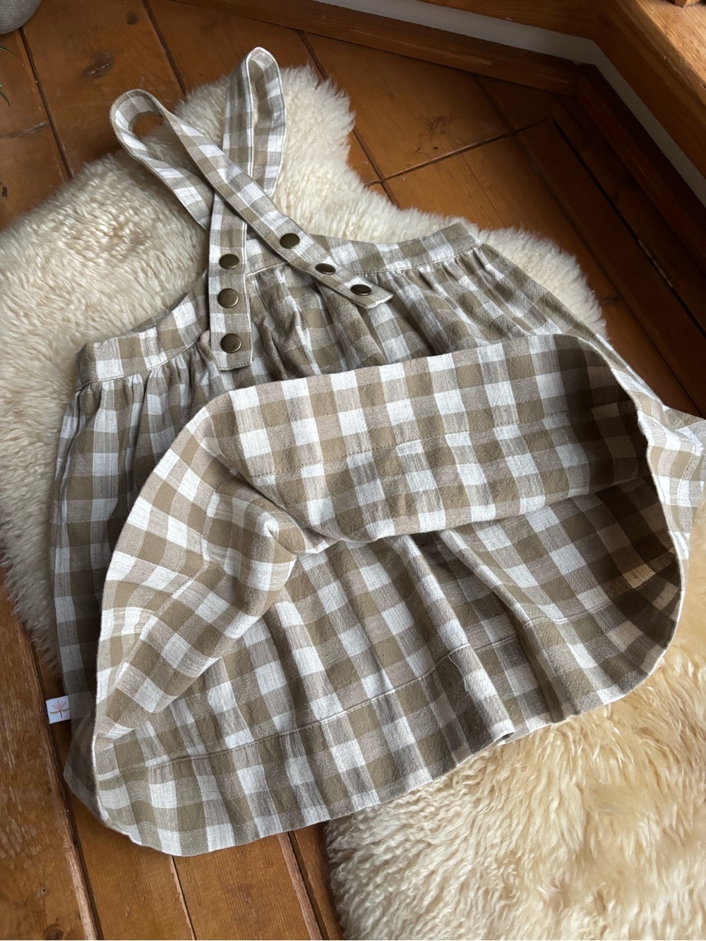 NWT Girls Gingham Pinafore - Picture 4 of 10